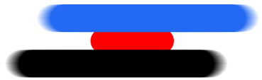 Размытие слоя тени и подсветки кнопки по осям 